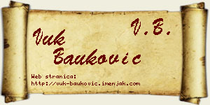 Vuk Bauković vizit kartica
